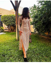 crochet dress side slit 